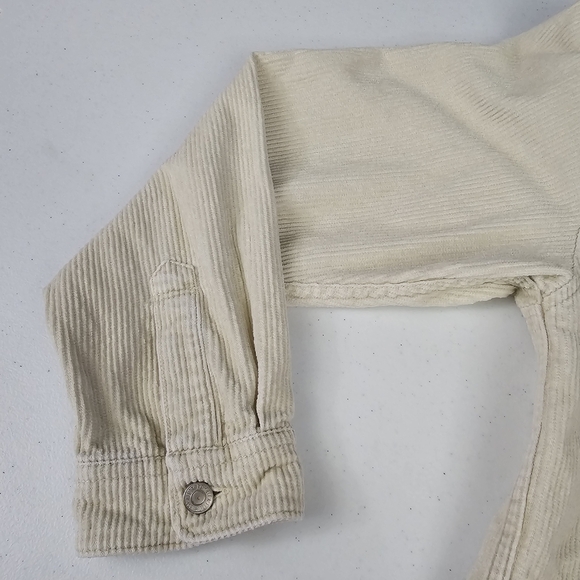 Abercrombie & Fitch Tan Cream Lightweight Shirt Jacket Shacket Corduroy - Picture 3 of 9